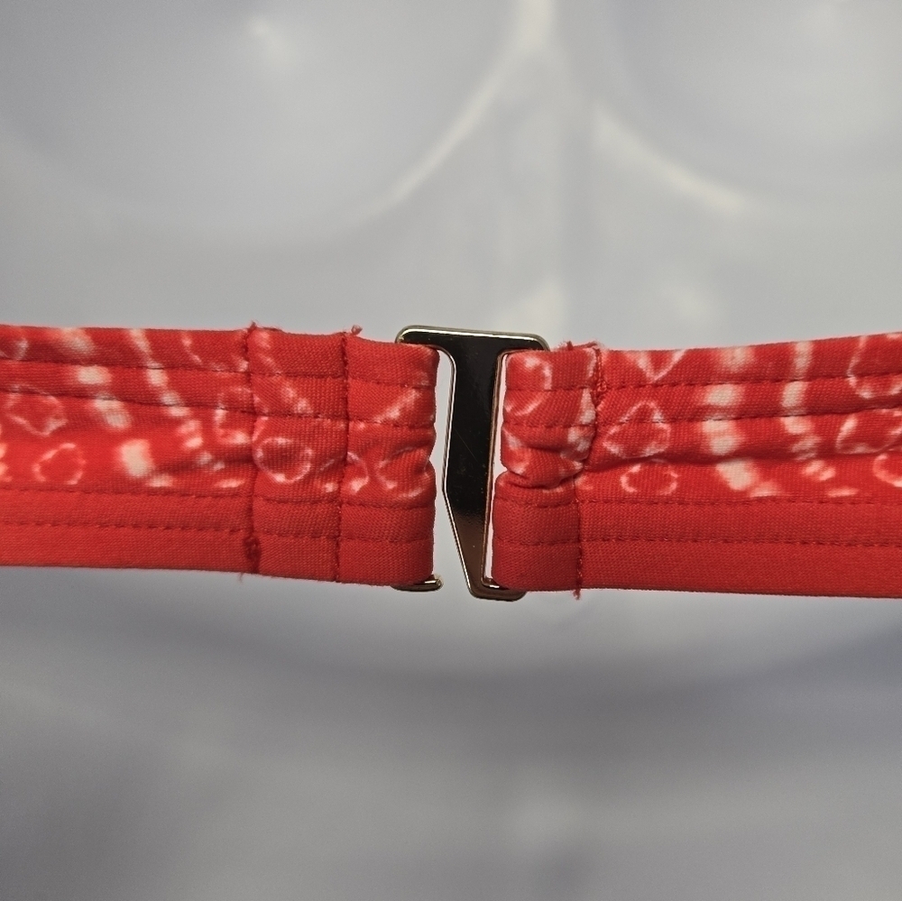 Michael Michael Kors High Neck Bikini Top Floral Tie Dye Coral L - Picture 5 of 10